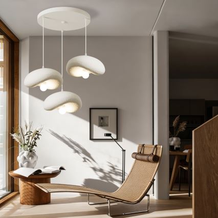 BRILAGI - Suspension sur câble WABI SABI 3xE27/60W/230V blanche