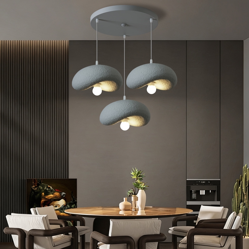 BRILAGI - Suspension sur câble WABI SABI 3xE27/60W/230V grise