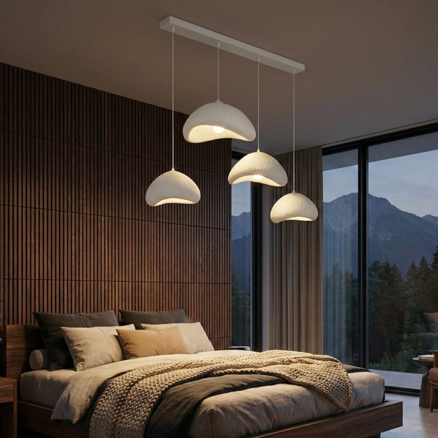 Brilagi - Suspension sur câble WABI SABI 4xE27/40W/230V blanc