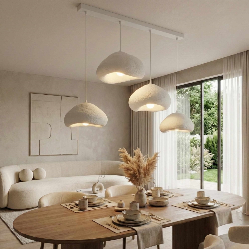 Brilagi - Suspension sur câble WABI SABI 4xE27/40W/230V blanche