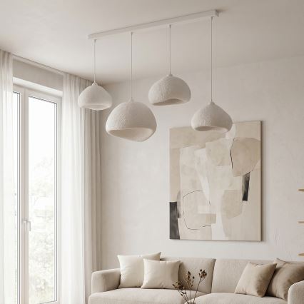 Brilagi - Suspension sur câble WABI SABI 4xE27/40W/230V blanche