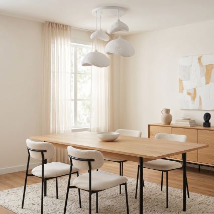 Brilagi - Suspension sur câble WABI SABI 4xE27/40W/230V Ø 90 cm blanche