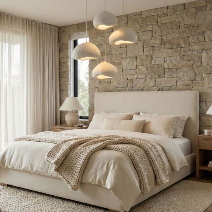 Brilagi - Suspension sur câble WABI SABI 4xE27/40W/230V Ø 95 cm blanche