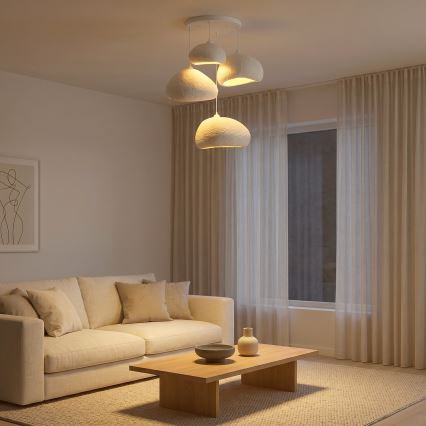 Brilagi - Suspension sur câble WABI SABI 4xE27/40W/230V Ø 95 cm blanche