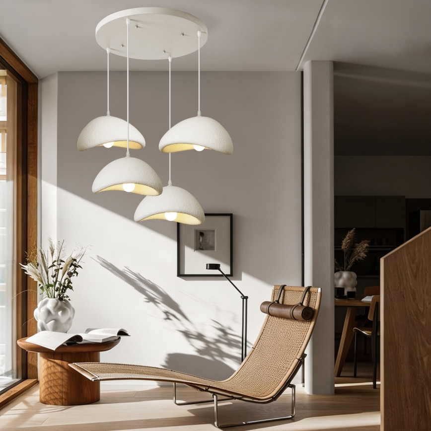 BRILAGI - Suspension sur câble WABI SABI 4xE27/60W/230V blanche