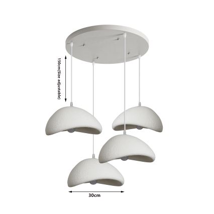 BRILAGI - Suspension sur câble WABI SABI 4xE27/60W/230V blanche