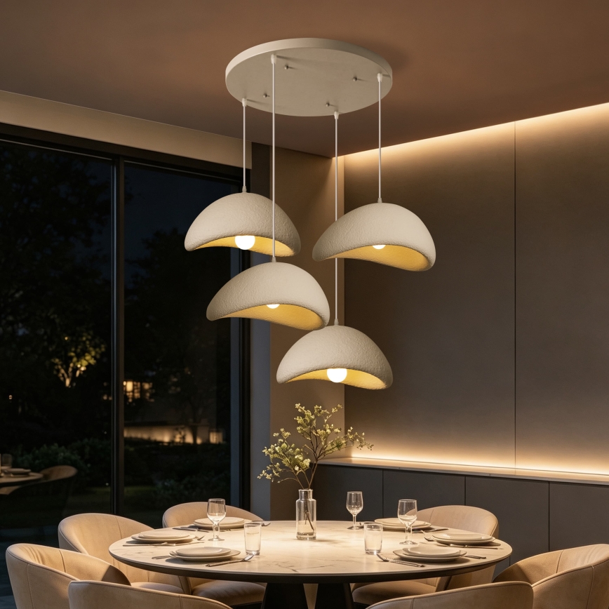 BRILAGI - Suspension sur câble WABI SABI 4xE27/60W/230V blanche