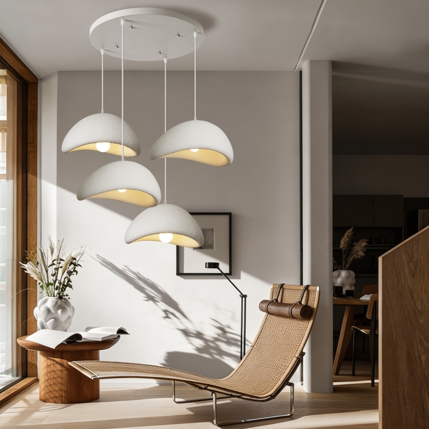 BRILAGI - Suspension sur câble WABI SABI 4xE27/60W/230V blanche