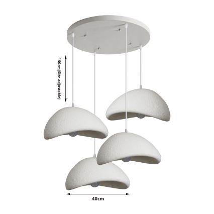 BRILAGI - Suspension sur câble WABI SABI 4xE27/60W/230V blanche