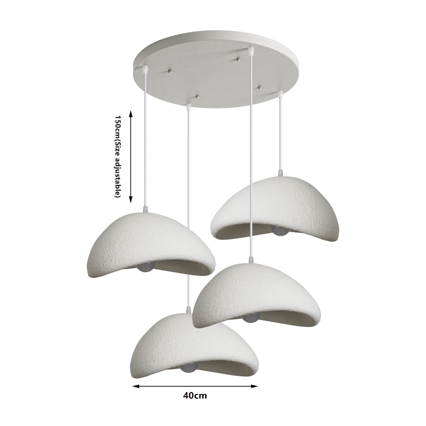 BRILAGI - Suspension sur câble WABI SABI 4xE27/60W/230V blanche