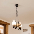 Brilagi - Suspension sur chaîne RUSTIC 2xE14/40W/230V chêne