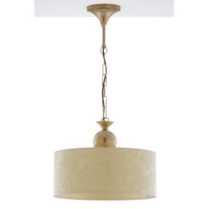 Brilagi - Suspension sur chaîne SAPHIRE 1xE27/15W/230V crème/doré/patine