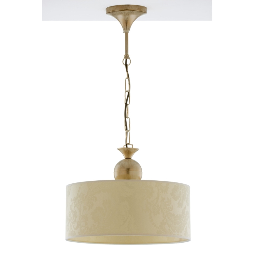 Brilagi - Suspension sur chaîne SAPHIRE 1xE27/15W/230V crème/doré/patine
