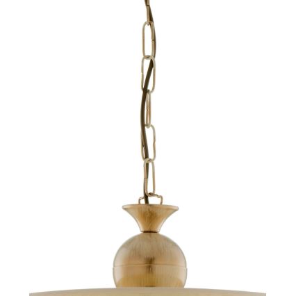 Brilagi - Suspension sur chaîne SAPHIRE 1xE27/15W/230V crème/doré/patine