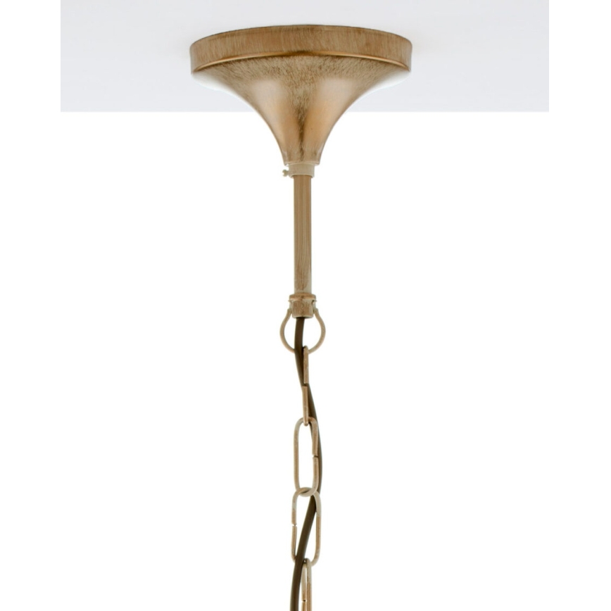 Brilagi - Suspension sur chaîne SAPHIRE 1xE27/15W/230V crème/doré/patine