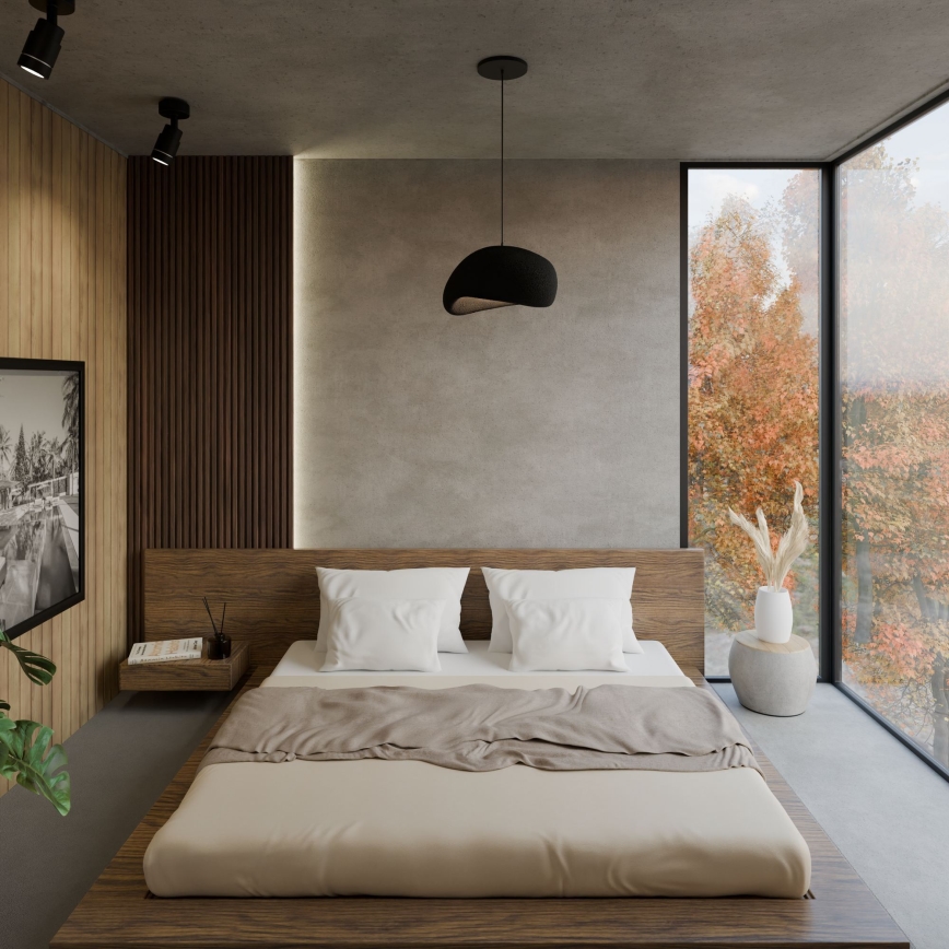 Brilagi - Suspension sur cordon WABI SABI 1xE27/40W/230V noire