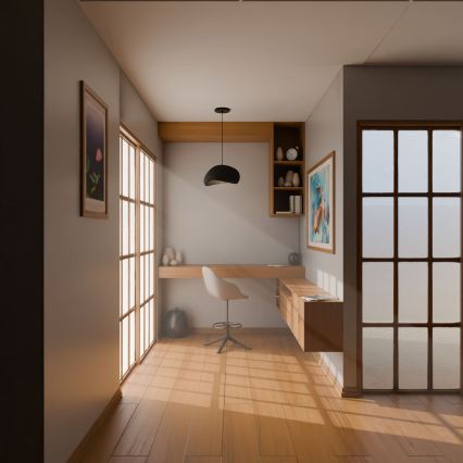 Brilagi - Suspension sur cordon WABI SABI 1xE27/40W/230V noire