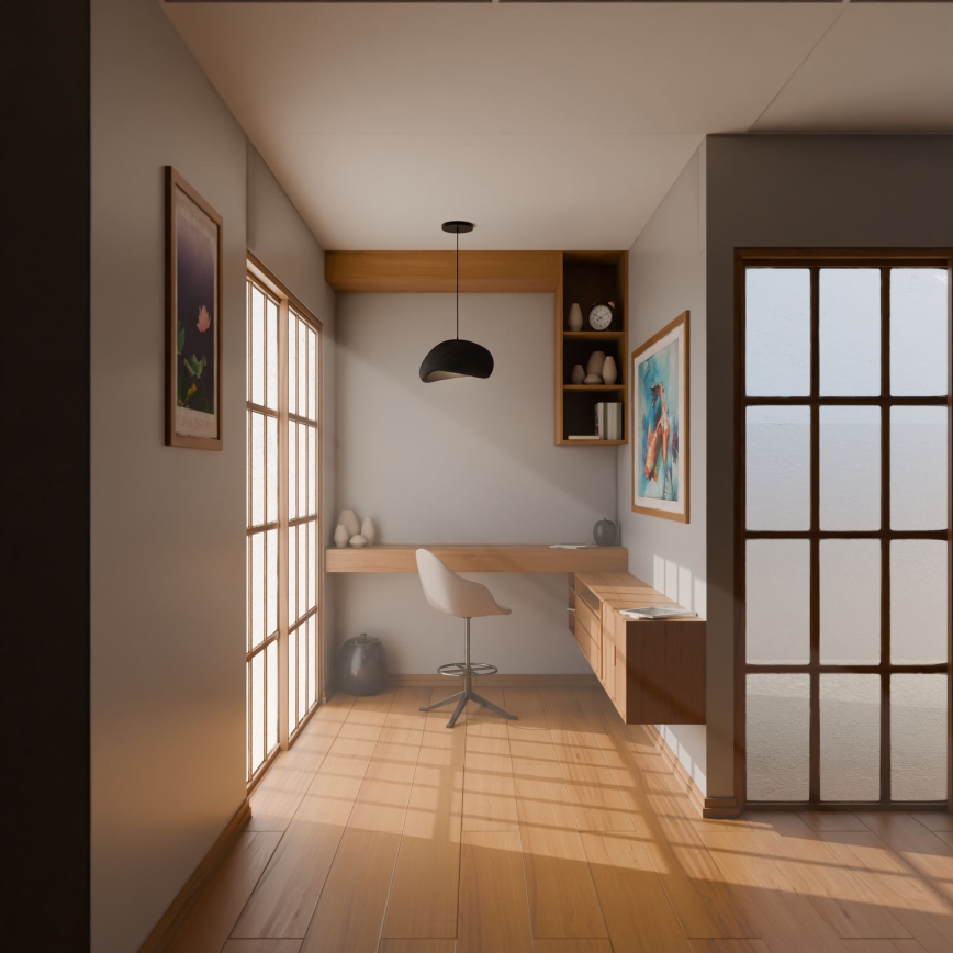 Brilagi - Suspension sur cordon WABI SABI 1xE27/40W/230V noire