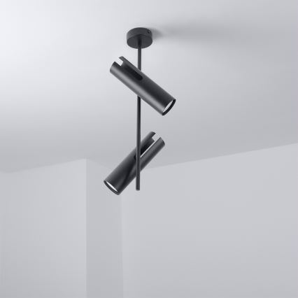 Brilagi - Suspension sur tige BRANCH 2xGU10/30W/230V noire