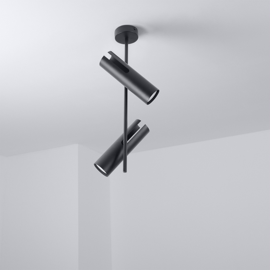 Brilagi - Suspension sur tige BRANCH 2xGU10/30W/230V noire