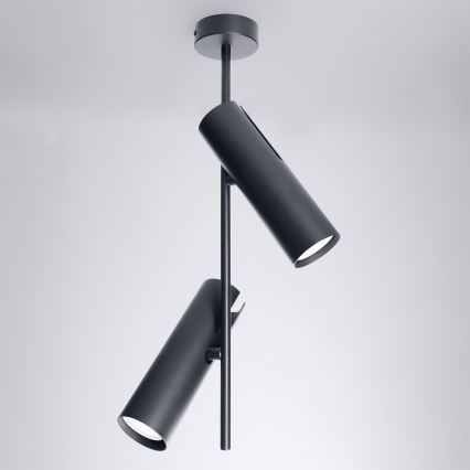 Brilagi - Suspension sur tige BRANCH 2xGU10/30W/230V noire
