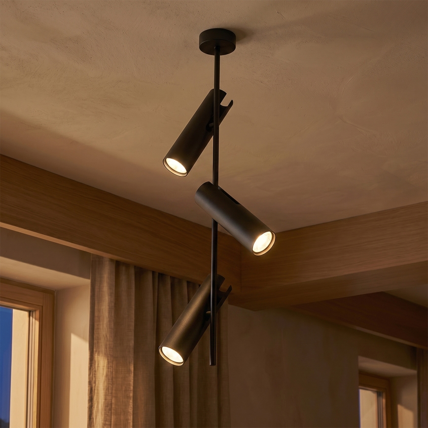 Brilagi - Suspension sur tige BRANCH 3xGU10/30W/230V noire