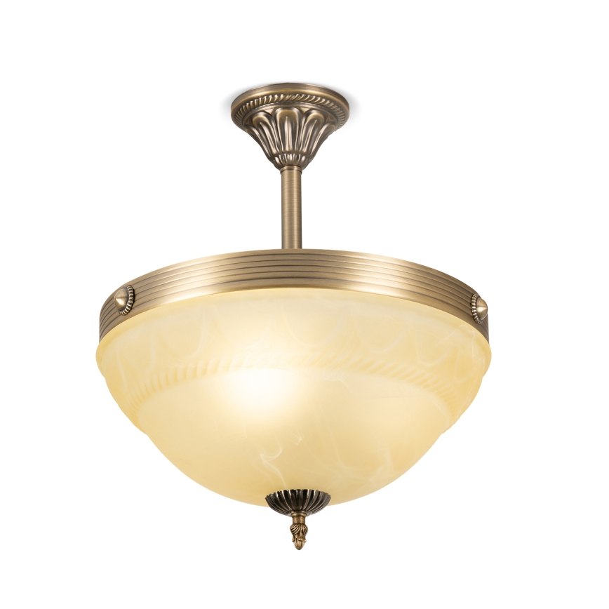 BRILAGI - Suspension sur tige DAHLIA 3xE27/40W/230V Ø 37 cm laiton