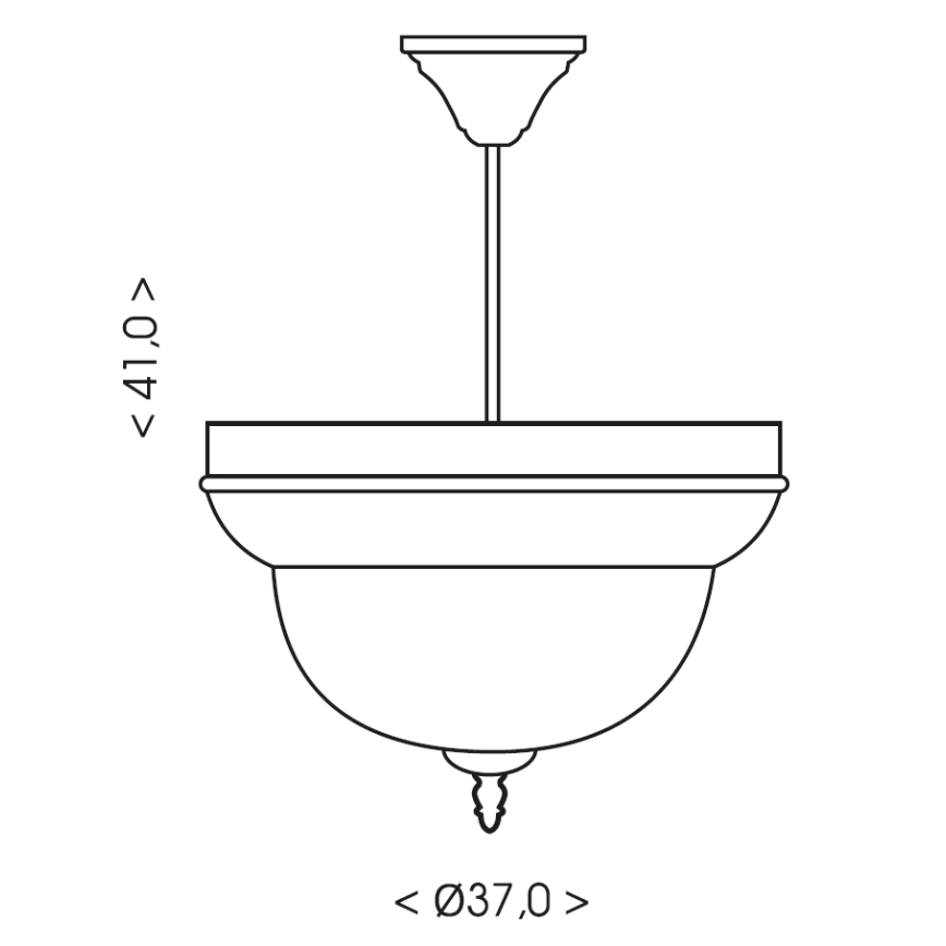 Brilagi - Suspension sur tige DAHLIA 3xE27/40W/230V Ø 37 cm laiton