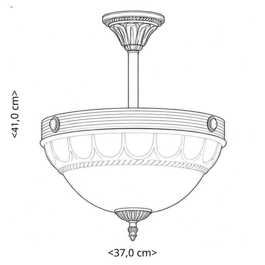 BRILAGI - Suspension sur tige DAHLIA 3xE27/40W/230V Ø 37 cm laiton