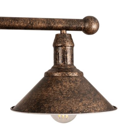 BRILAGI - Suspension sur tige FORGE 3xE27/60W/230V patine/cuivrée