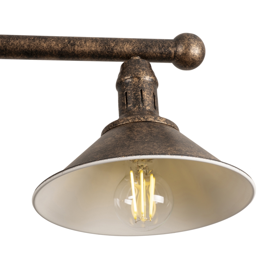 BRILAGI - Suspension sur tige FORGE 3xE27/60W/230V patine/cuivrée