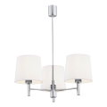 Brilagi - Suspension sur tige MONTE 3xE27/15W/230V crème/chrome brillant