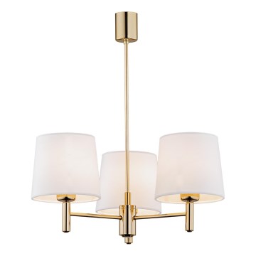 Brilagi - Suspension sur tige MONTE 3xE27/15W/230V crème/doré