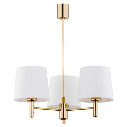 Brilagi - Suspension sur tige MONTE 3xE27/15W/230V crème/doré
