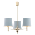 Brilagi - Suspension sur tige MONTE 3xE27/60W/230V bleu/doré