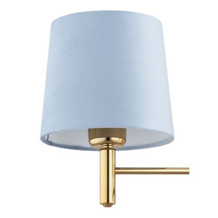 Brilagi - Suspension sur tige MONTE 3xE27/60W/230V bleu/doré