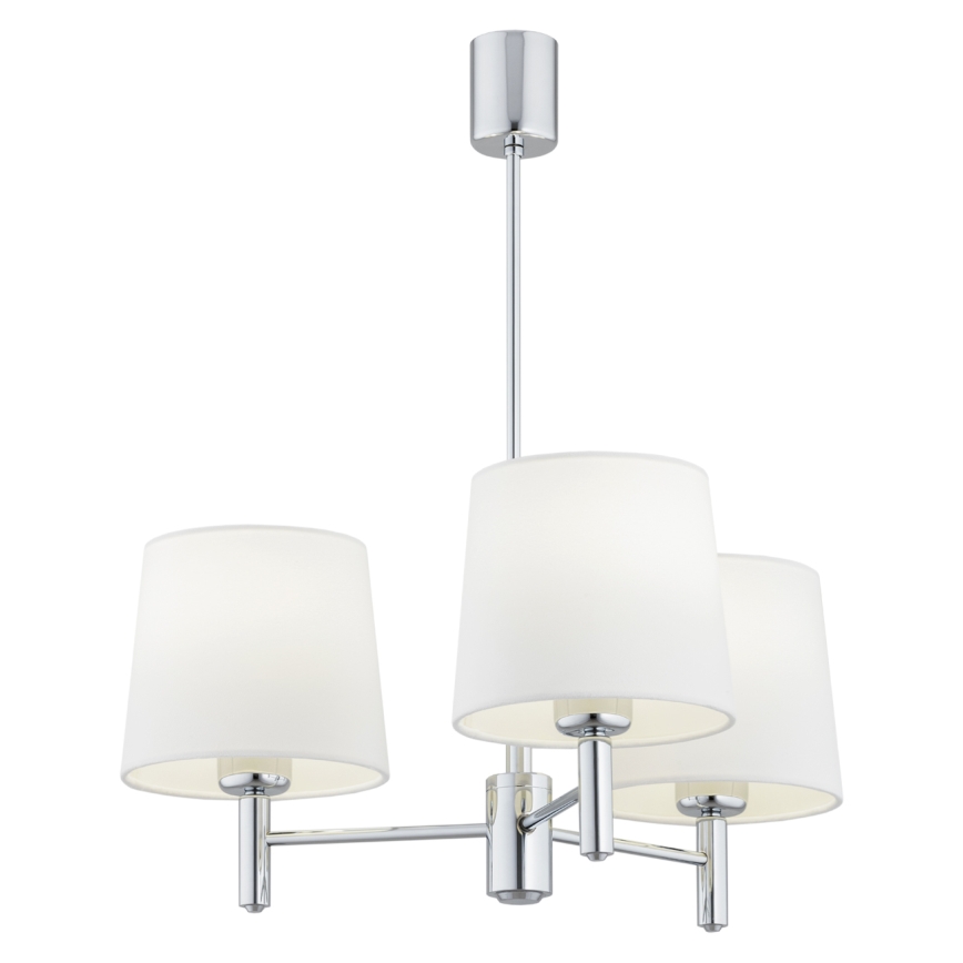 BRILAGI - Suspension sur tige MONTE 3xE27/60W/230V crème/chrome brillant