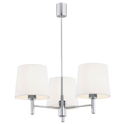 BRILAGI - Suspension sur tige MONTE 3xE27/60W/230V crème/chrome brillant