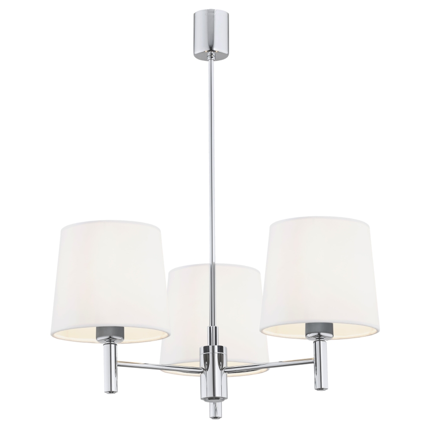 BRILAGI - Suspension sur tige MONTE 3xE27/60W/230V crème/chrome brillant