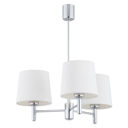 BRILAGI - Suspension sur tige MONTE 3xE27/60W/230V crème/chrome brillant