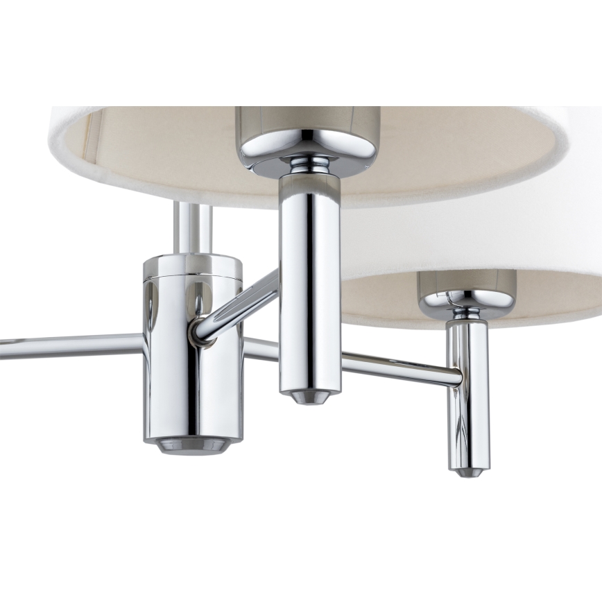 BRILAGI - Suspension sur tige MONTE 3xE27/60W/230V crème/chrome brillant