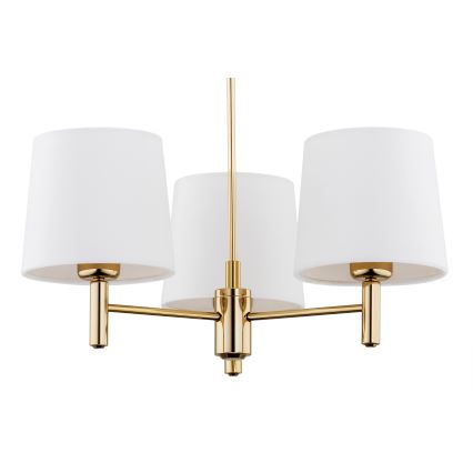 Brilagi - Suspension sur tige MONTE 3xE27/60W/230V crème/doré