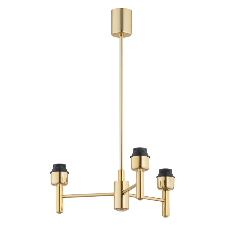 Brilagi - Suspension sur tige MONTE 3xE27/60W/230V noir/doré