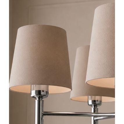 Brilagi - Suspension sur tige MONTE 5xE27/15W/230V beige/chrome brillant