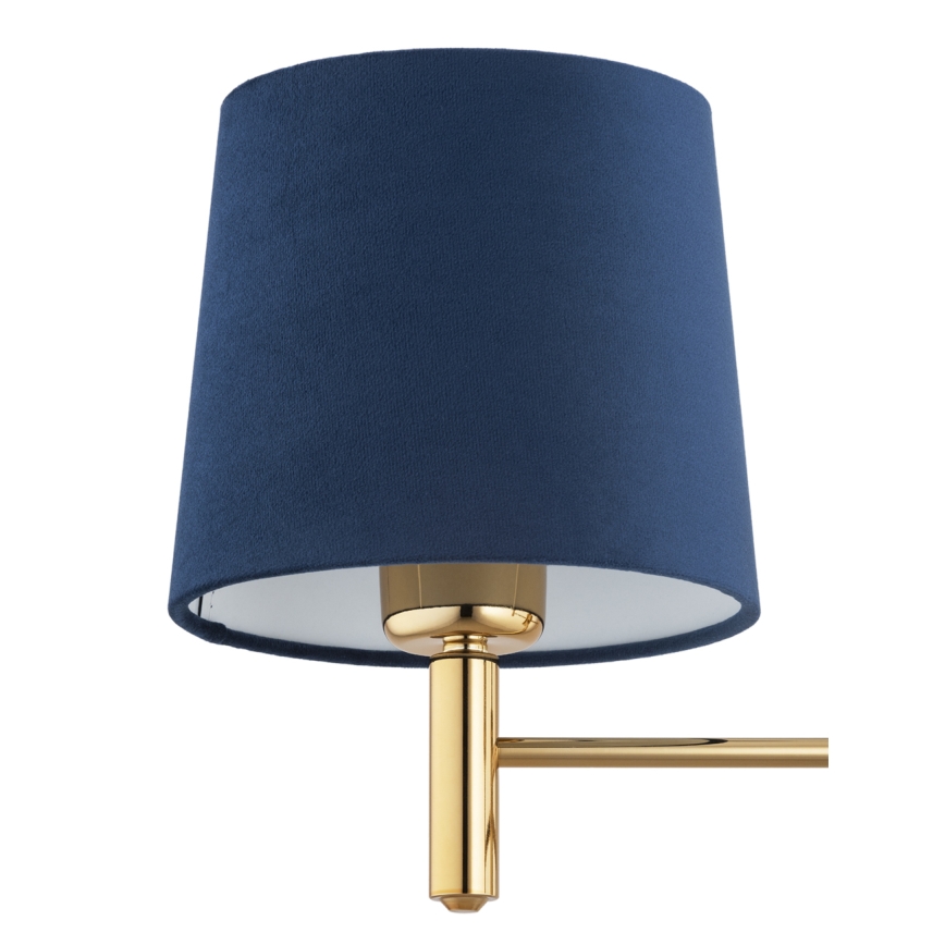 Brilagi - Suspension sur tige MONTE 5xE27/60W/230V bleu/doré