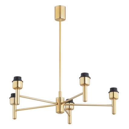 Brilagi - Suspension sur tige MONTE 5xE27/60W/230V bleu/doré