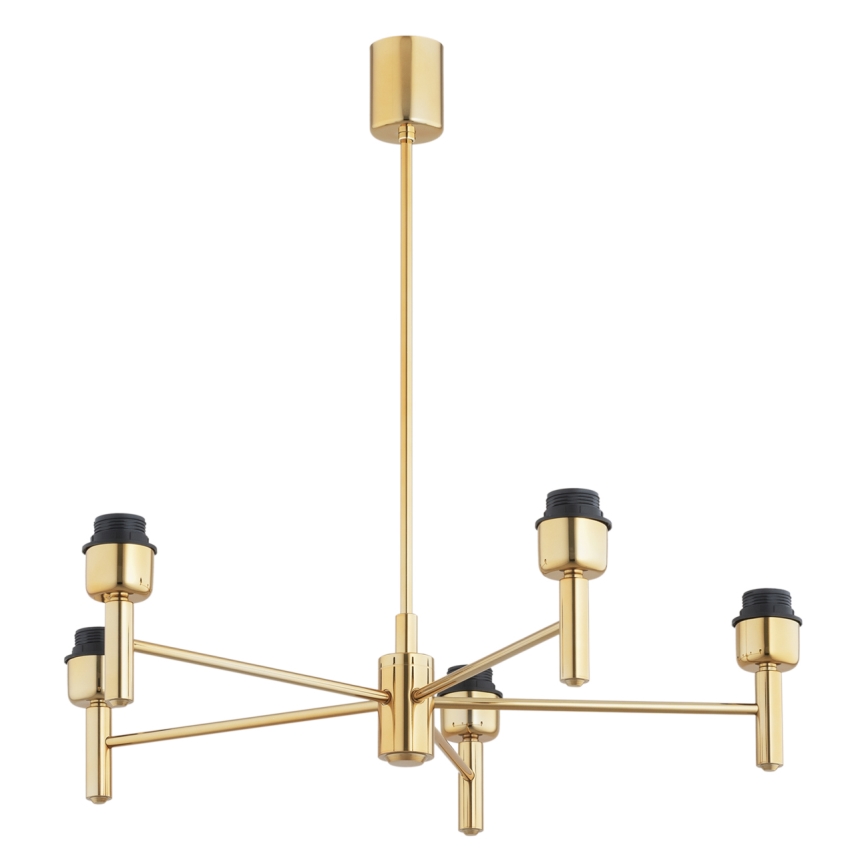 Brilagi - Suspension sur tige MONTE 5xE27/60W/230V bleu/doré