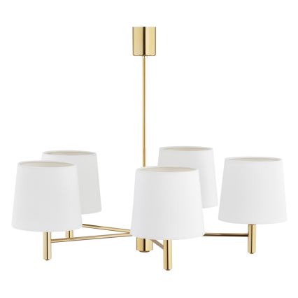 Brilagi - Suspension sur tige MONTE 5xE27/60W/230V crème/doré