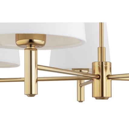 Brilagi - Suspension sur tige MONTE 5xE27/60W/230V crème/doré