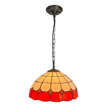 Brilagi - Suspension Tiffany en vitrail sur chaîne SIENNA 1xE27/60W/230V Ø 40 cm